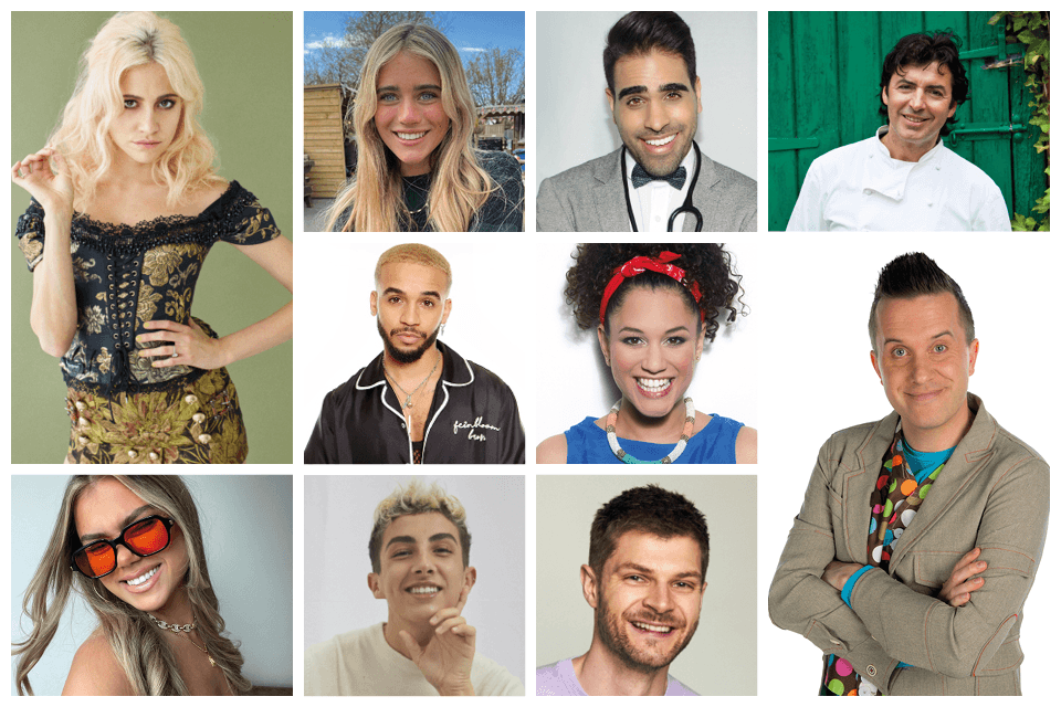 A collage of photos of the Star Awards celebrity supporters.