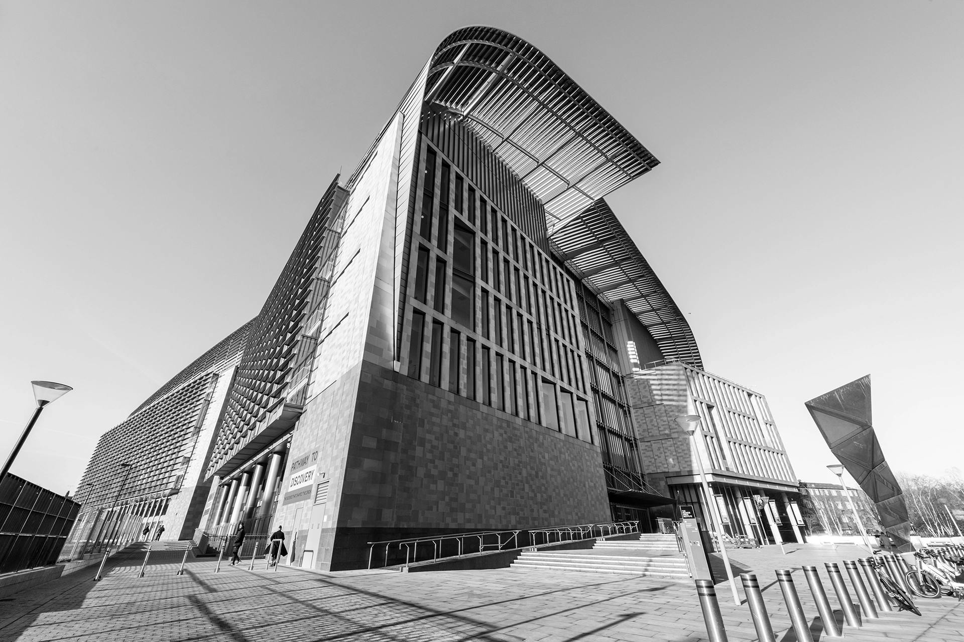 A photo of the Francis Crick Institute from the outside.