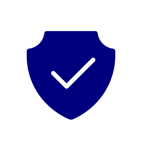 Shield icon with tick symbol