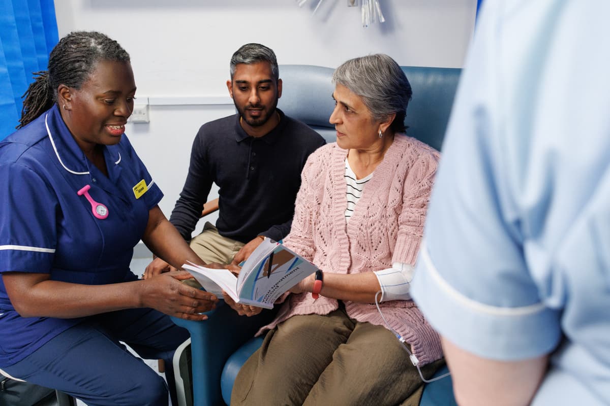 Patient undergoing Chemotherapy at the hospital.