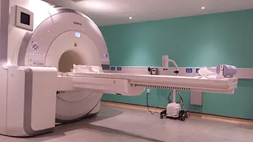 Photograph of a PET MRI machine.