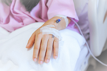 Photograph of child’s cannula in the hand.