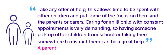 Quotes from parents - take any offer of help.