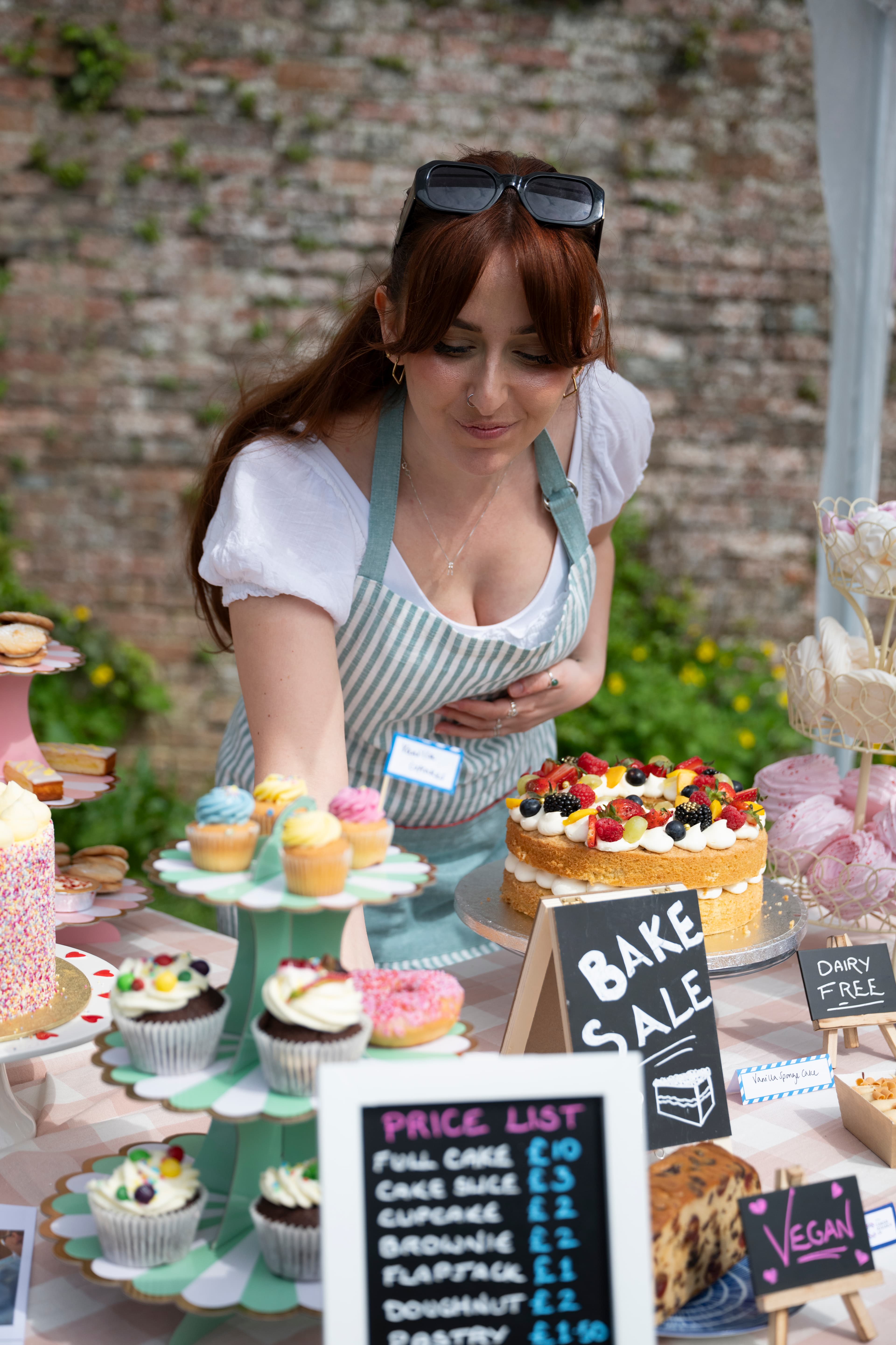 A photo taken at a bake sale.