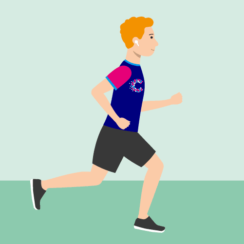 Group of runners illustration.