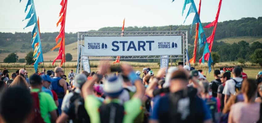 Participants at the start of Race to the Stones.