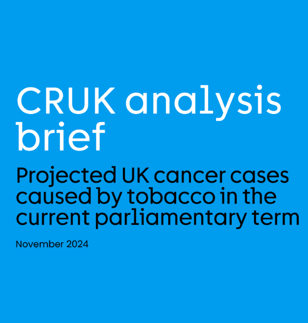 Cover image of the Projected UK cancer cases caused by tobacco report.