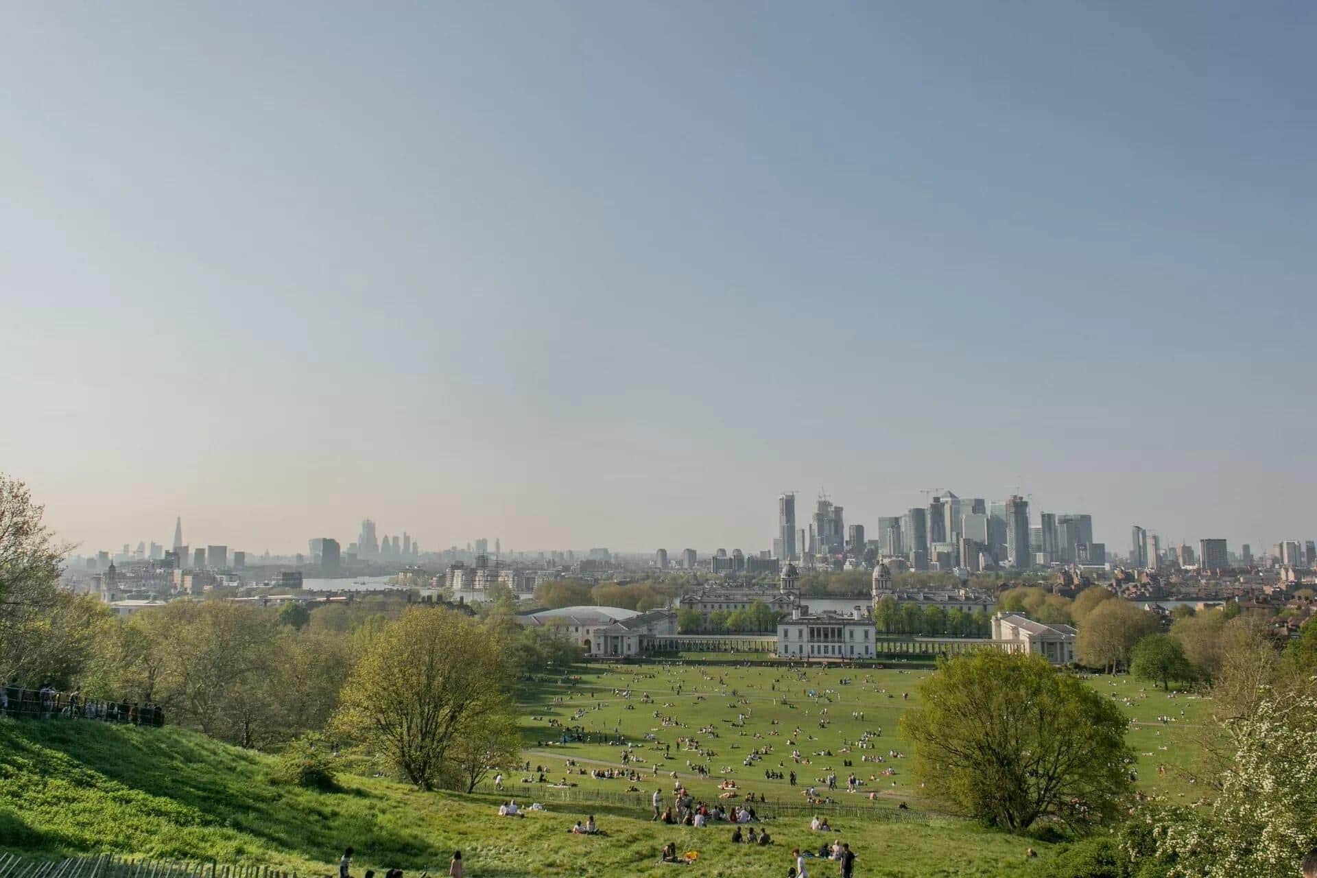 London Summer Walk in Greenwich Park, London.