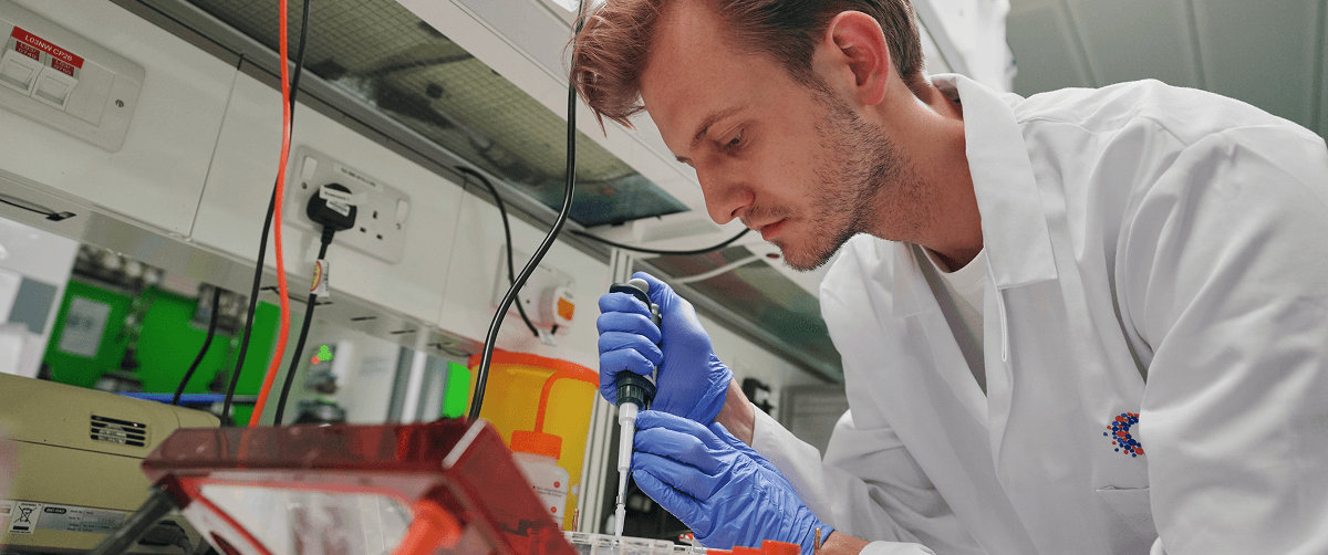 A researcher working in a lab.