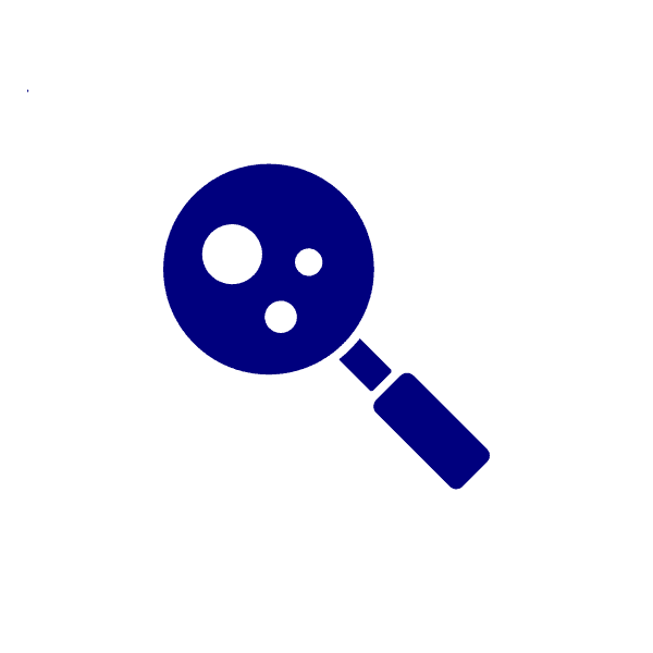 An icon of a magnifying glass.