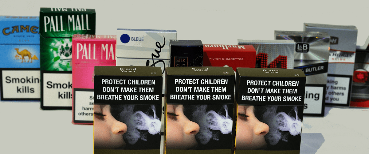 A photo of cigarette packs.