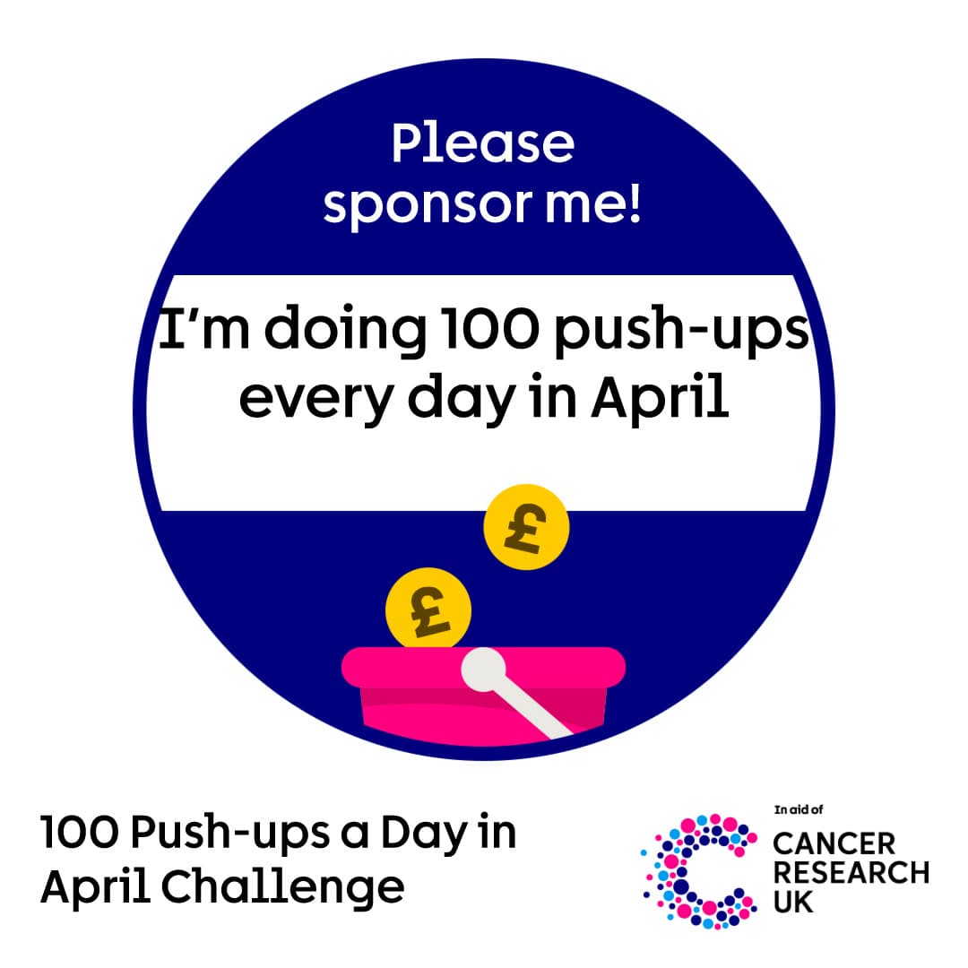 Please sponsor me badge for 100 push ups a day april 2026 challenge.