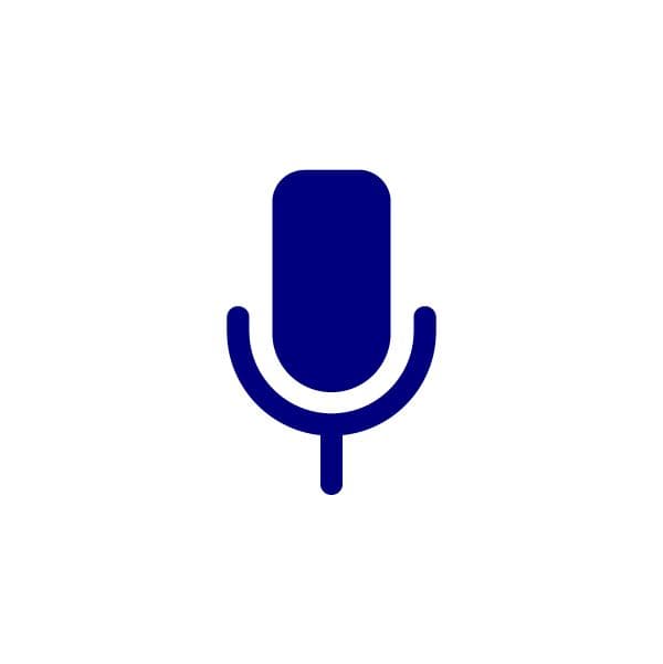 Icon of a microphone.
