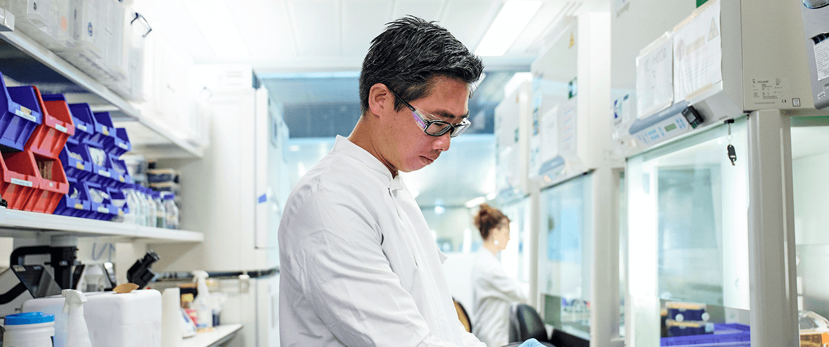 Researcher in the lab.