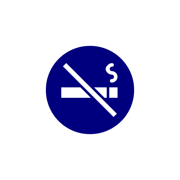 A no smoking icon.