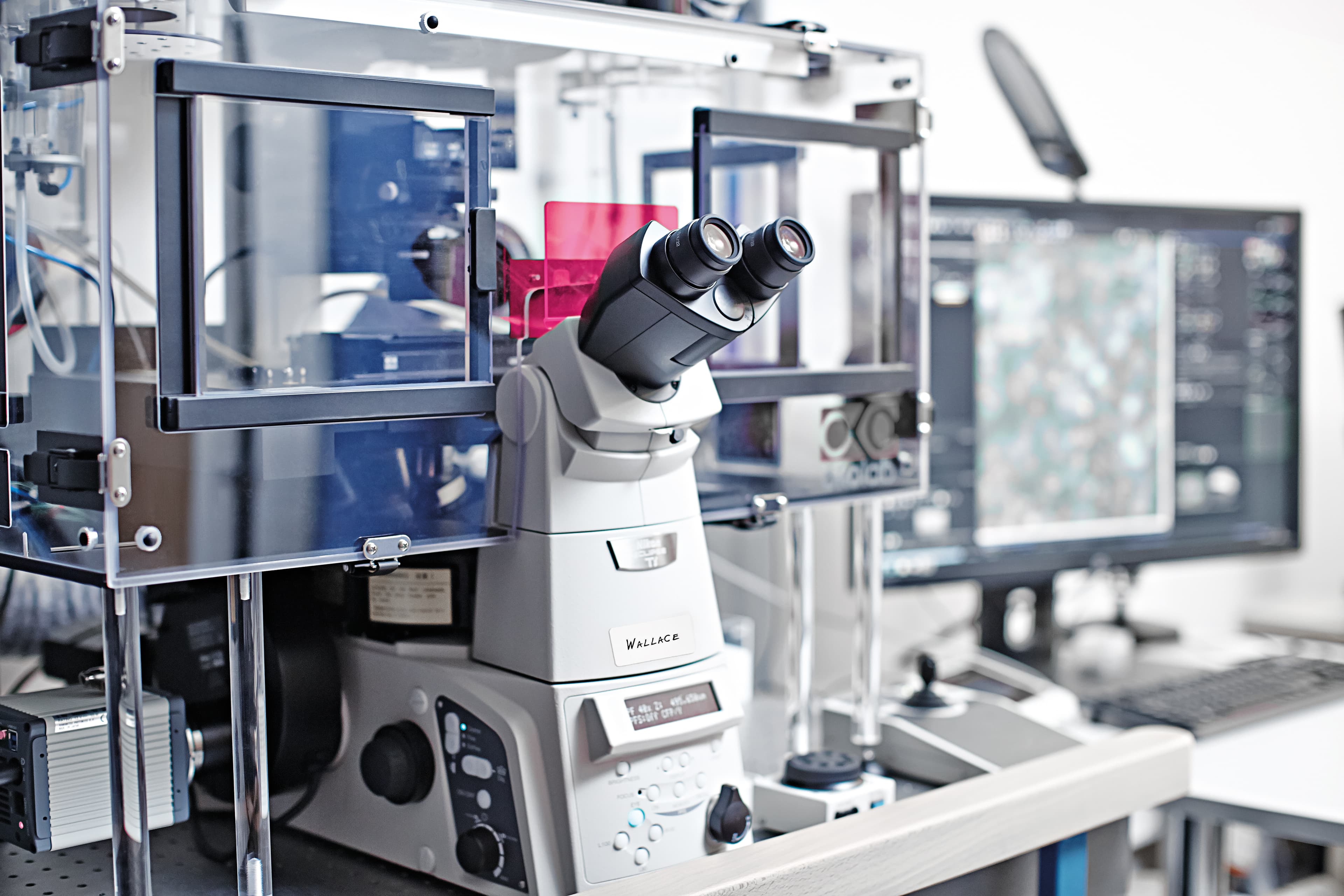 Equipment in microscopy suite.
