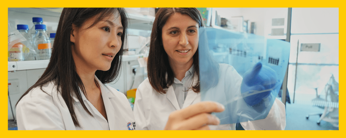 A photo of two researchers.