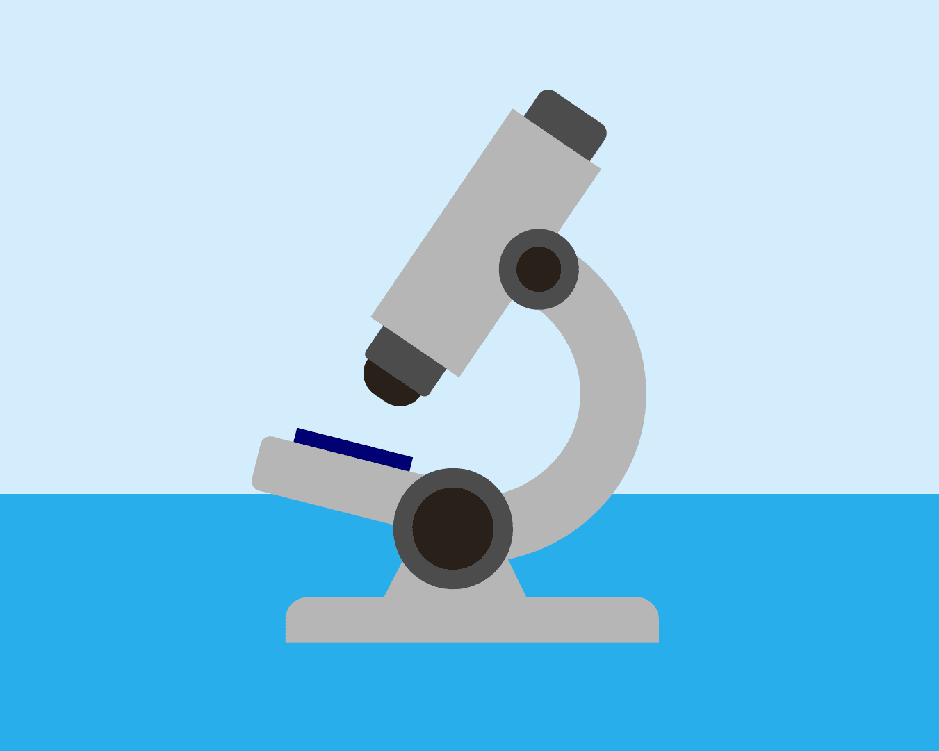 Microscope illustration Cancer Research UK.