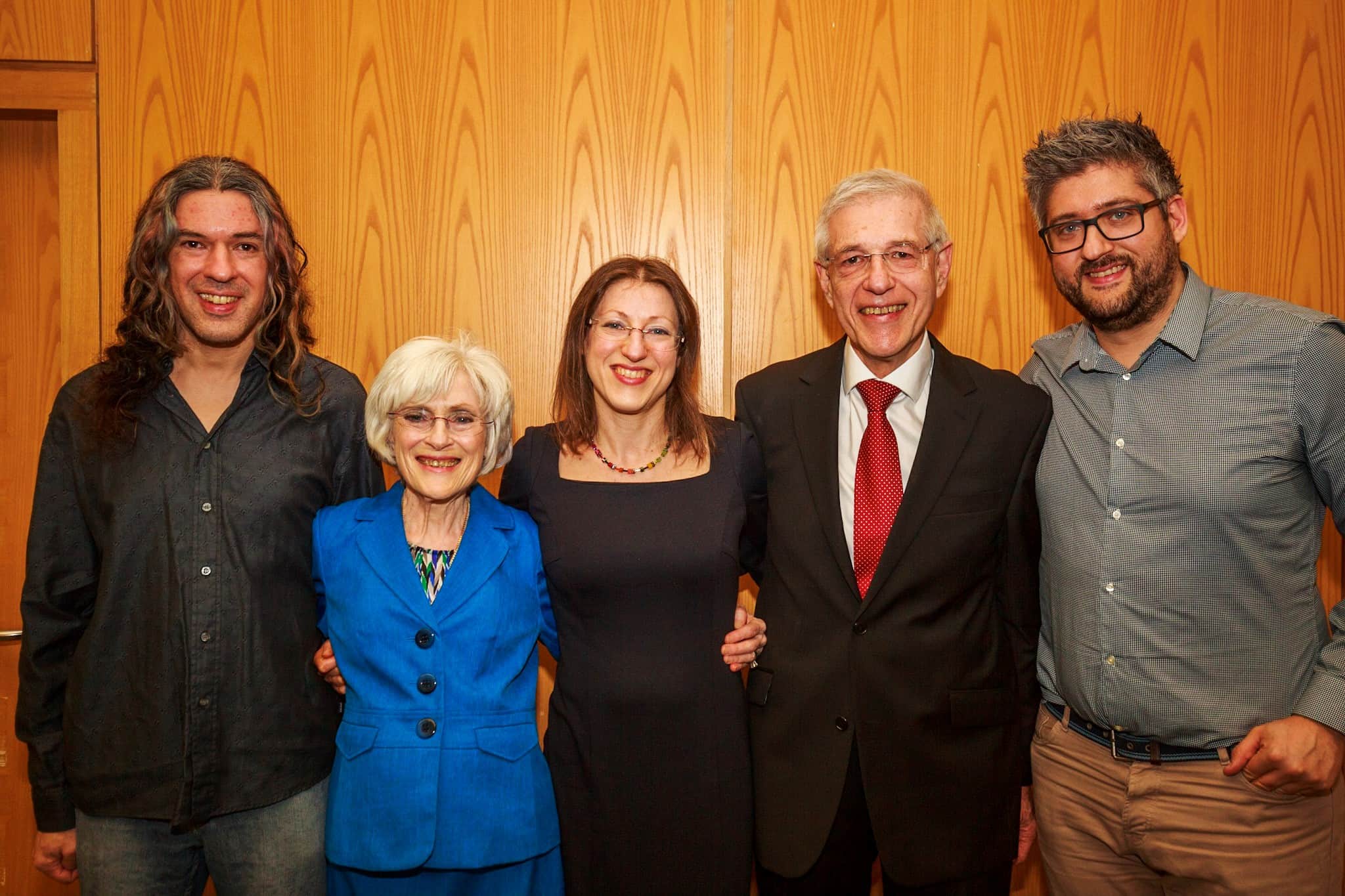 Photo of Matt Howard-Murray. Matt, standing on the right, with his brother, mum, sister and dad.