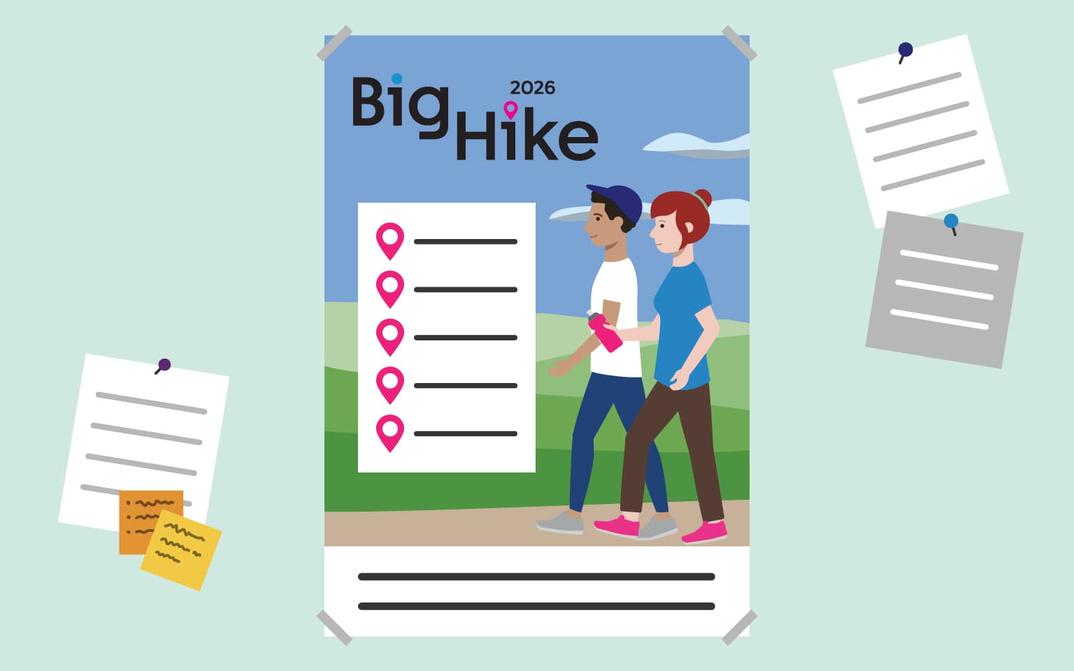 Illustration of the fundraising poster.