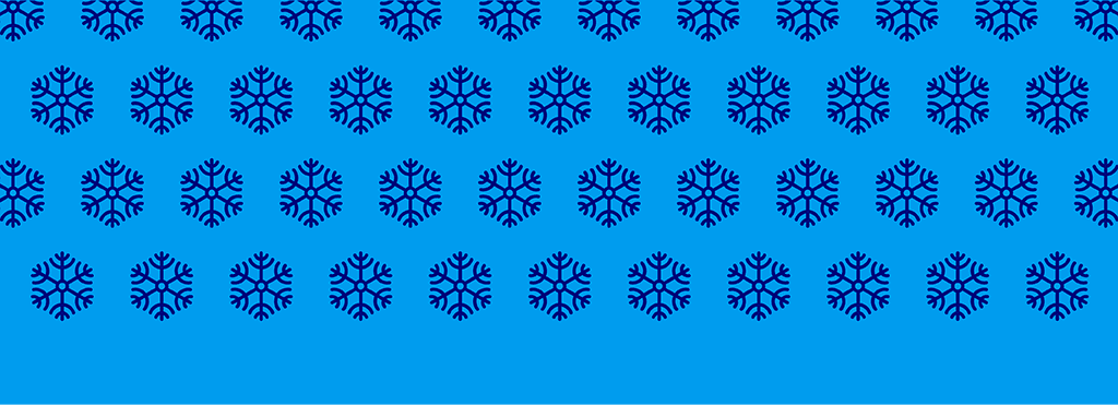 Illustration of blue snowflakes.