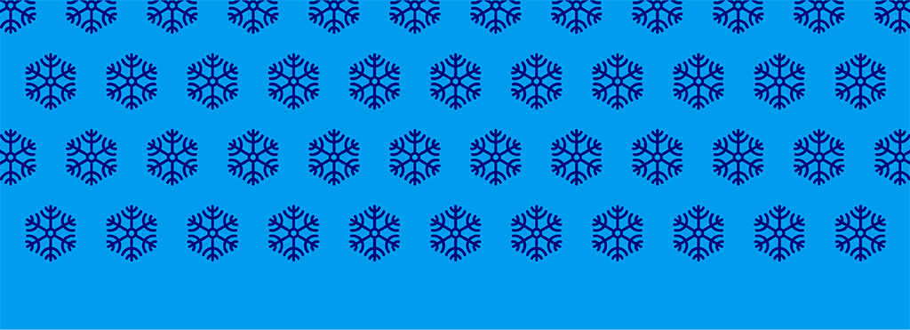 Illustration of blue snowflakes.