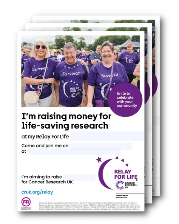 Relay For Life customisable poster.