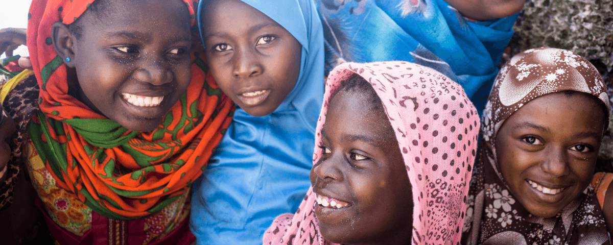 African girls group portrait.
