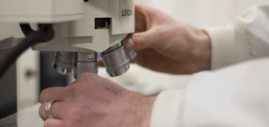 A microscope in a lab