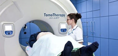 A person having radiotherapy