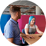 Office workers in a meeting