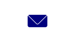 Navy icon of an envelope