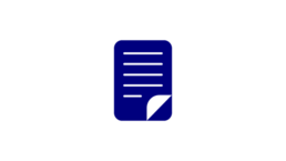 navy icon of paper with lines one