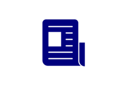 Navy icon of a publication