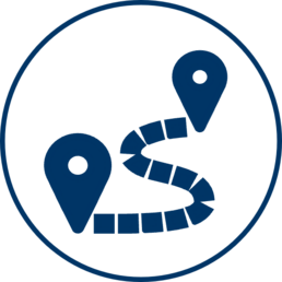 ICBP icon of a pathway between two pins.