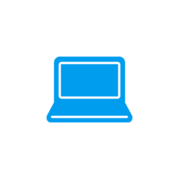 Laptop icon in light blue colour