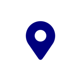 Navy icon of map pin