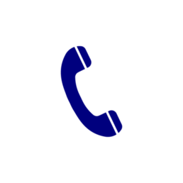 navy icon of a telephone