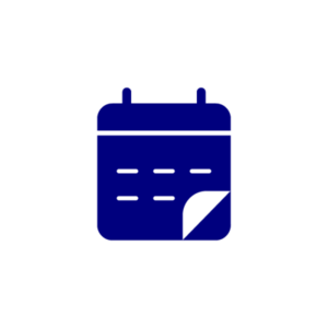 navy icon of calendar