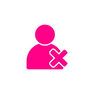 Icon showing mortality in magenta