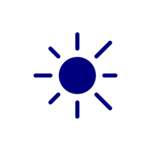 navy icon of sun