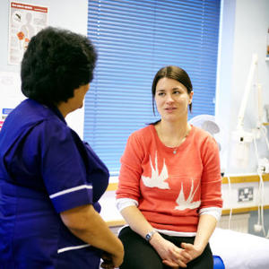nurse with patient