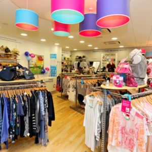 Stock inside a Cancer Research UK shop