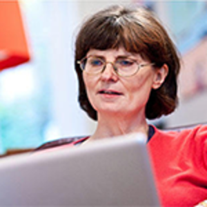 Photo of woman at a laptop