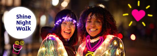 Shine Night Walk couple with medals