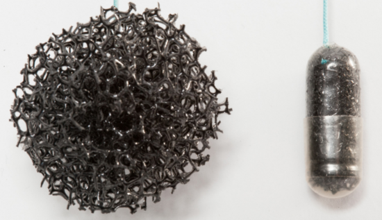 A capsule sponge device used to sample cells from the lining of the oesophagus.