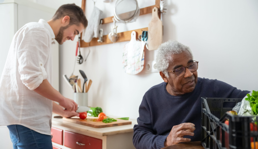 carer and older man