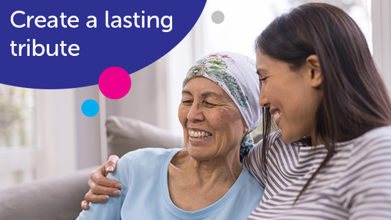 Smiling young woman embracing an older relative
