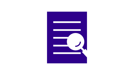 Image of report with magnifying glass