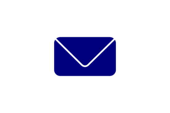 Navy icon of an envelope